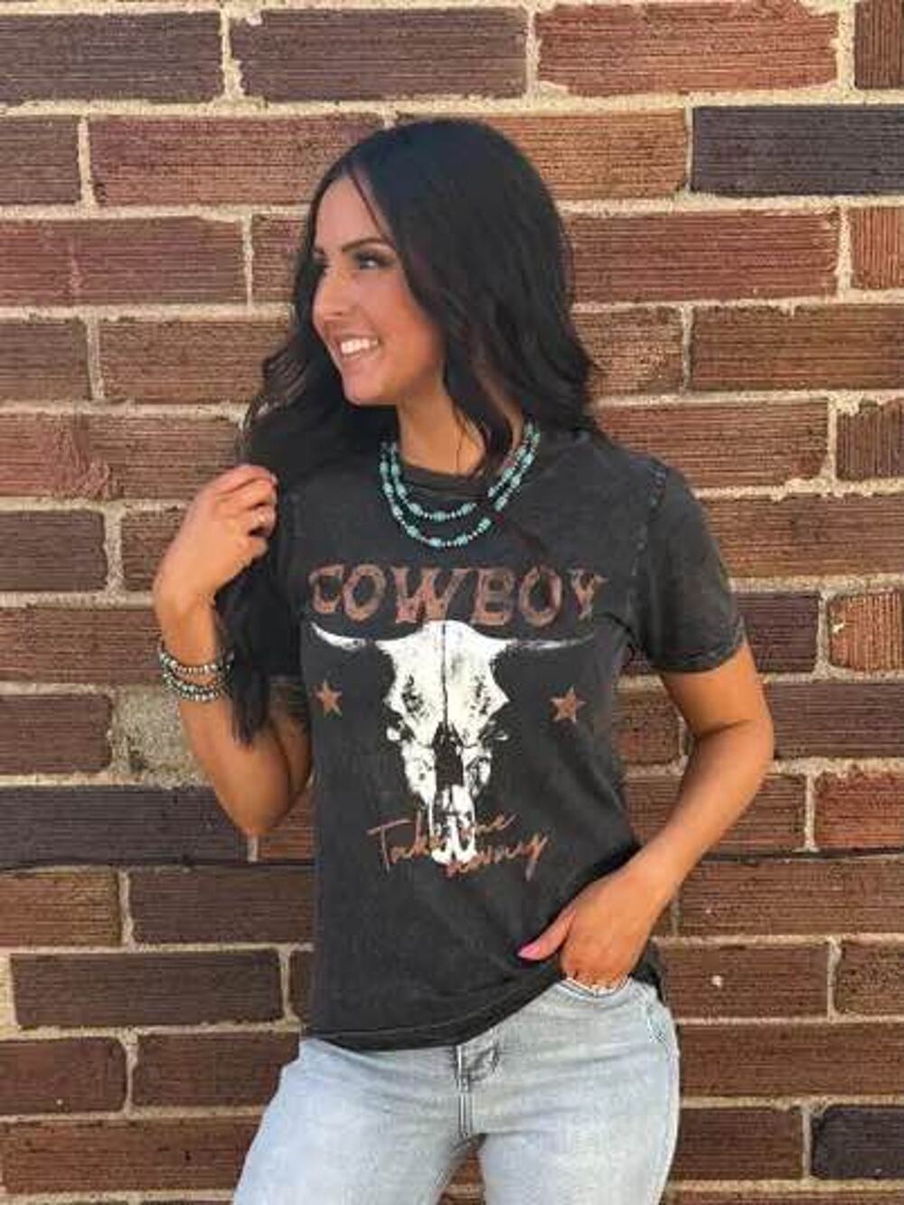 Cowboy Take Me Away Women’s Xl Boutique T-Shirt Mineral Wash